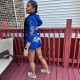 Women's Fashion Casual Shorts Positioning Printed Set