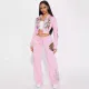 fashion positioning printed pants set