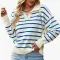 Women's fashion striped sweater