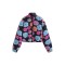 Autumn and winter new retro three-dimensional flower temperament loose zipper cardigan women's clothing