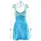New women's sexy short skirt with patchwork suspender, backless satin sleeveless slim fit dress