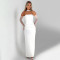 New strapless and waist cinching women's long dress with elegant ribbons, backless and sexy hip hugging dress
