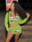 Women's fashion positioning printed short skirt set