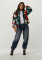 Autumn and winter new retro three-dimensional flower temperament loose zipper cardigan women's clothing