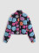 Autumn and winter new retro three-dimensional flower temperament loose zipper cardigan women's clothing
