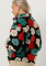 Autumn and winter new retro three-dimensional flower temperament loose zipper cardigan women's clothing