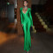 Hot selling V-neck spicy girl micro pull jumpsuit, fashionable and sexy long sleeved tight fitting jumpsuit