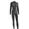 Fashionable and sexy zipper solid color leggings long sleeved round neck tight jumpsuit