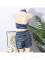 Specially designed for slim fit women with exposed navel and backless color woven European and American pants set