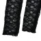 Sexy women's lace suit round neck long sleeved top slim fit waist cinching perspective two-piece set