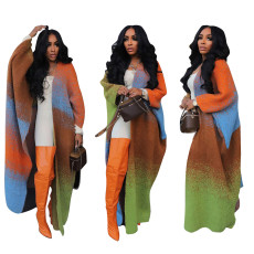 New women's casual loose knit long jacket