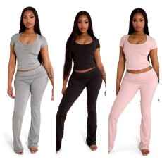 Fashionable and sexy oriented cotton two-piece cross-border women's clothing set