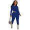 Cross border women's casual open waisted solid color jumpsuit