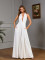 New sleeveless hanging neck jumpsuit solid color V-neck pants