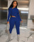 Cross border women's casual open waisted solid color jumpsuit