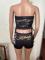Women's clothing positioning printed chest wrapped shorts set
