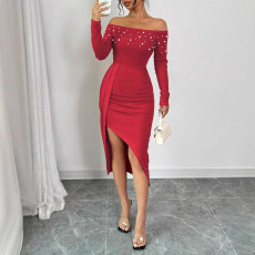 Skincare slit waist slimming dress for summer
