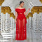 Fashionable women's sexy multiple dressing methods slim fit long skirt set