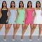 Fashion women's one neck hanging neck backless short dress new