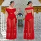 Fashionable women's sexy multiple dressing methods slim fit long skirt set