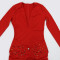 Sexy V-neck rhinestone jumpsuit slim fit pencil pants women's solid color long sleeved pants
