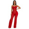 Fashionable women's sexy slim fit lace hollow suspender jumpsuit