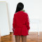 Fashion women's woven belt jacket short skirt solid color two-piece set new style