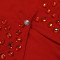 Sexy V-neck rhinestone jumpsuit slim fit pencil pants women's solid color long sleeved pants