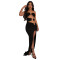 Fashion women's solid color slim fit sexy slit jumpsuit new