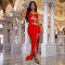 Fashion women's solid color slim fit sexy slit jumpsuit new