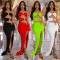 Fashion women's solid color slim fit sexy slit jumpsuit new