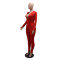 Sexy V-neck rhinestone jumpsuit slim fit pencil pants women's solid color long sleeved pants