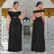 Fashionable women's sexy multiple dressing methods slim fit long skirt set