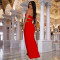 Fashion women's solid color slim fit sexy slit jumpsuit new