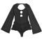 Fashionable women's sexy backless flared sleeve lace jumpsuit skirt