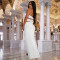 Fashion women's solid color slim fit sexy slit jumpsuit new
