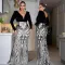 V-neck sexy dress, fashionable Korean velvet long sleeved sequin dress, long skirt, women's clothing
