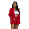 Fashion women's woven belt jacket short skirt solid color two-piece set new style