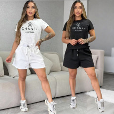 Summer new casual temperament fashionable steel pressure high-end set embroidery two-piece set