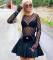 Sexy perspective erotic mesh dress