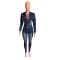 Repair height, stretch, small ankle, wash water, long sleeved denim jumpsuit, jumpsuit