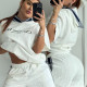 New embossed summer loose hooded embroidered short sleeved shorts set