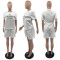 Summer new casual temperament fashionable steel pressure high-end set embroidery two-piece set