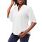 Casual Fashion Solid Color Women's Button V-neck Top