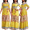 Fashionable digital printed ethnic style women's dress