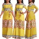 Fashionable digital printed ethnic style women's dress