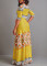 Fashionable digital printed ethnic style women's dress