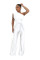 Sexy and fashionable solid color single shoulder diagonal collar women's jumpsuit