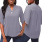 Casual Fashion Solid Color Women's Button V-neck Top