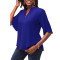 Casual Fashion Solid Color Women's Button V-neck Top